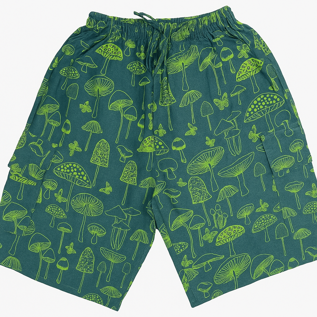 Handmade Cotton Mushroom Shorts πβ¨ β Unisex, Β£13.27