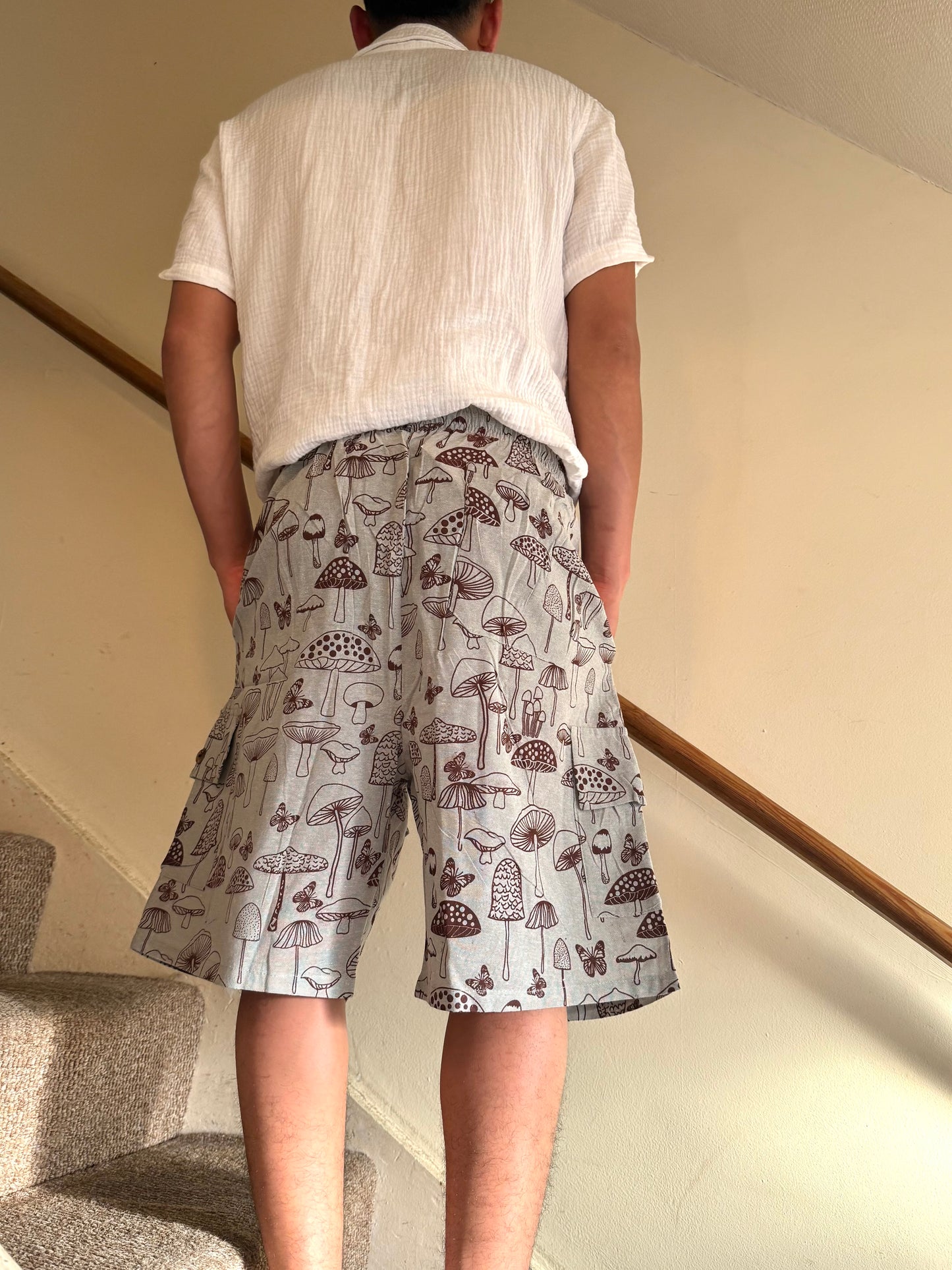 Handmade Cotton Mushroom Shorts πβ¨ β Unisex, Β£13.27