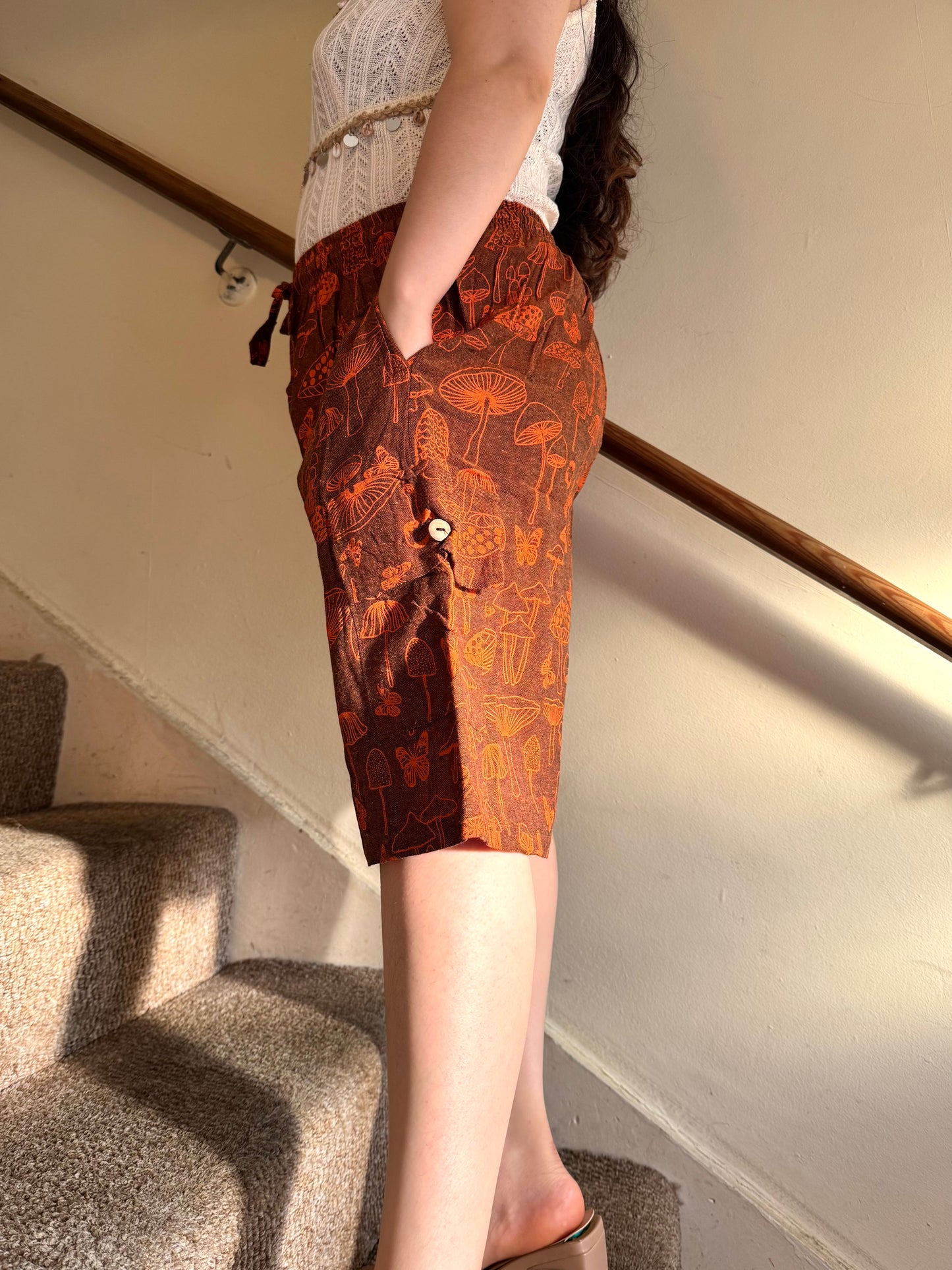 Handmade Cotton Mushroom Shorts πβ¨ β Unisex, Β£13.27