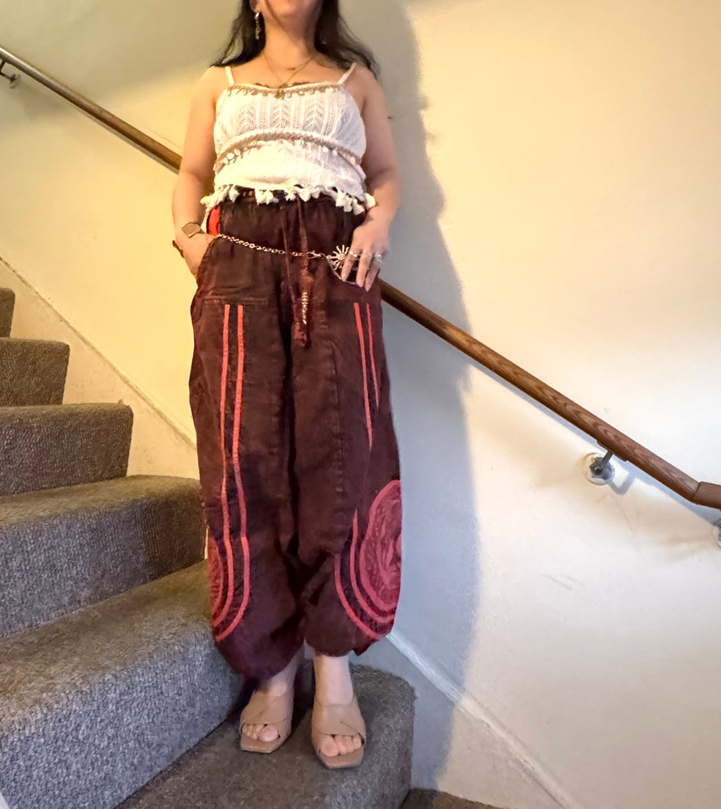 🌈 “Flowy, comfy & full of boho charm 🌿 Perfect for yoga, travel, or chill days — made with love in Nepal 💫 #BohoHaremPants #EthicalFashion”