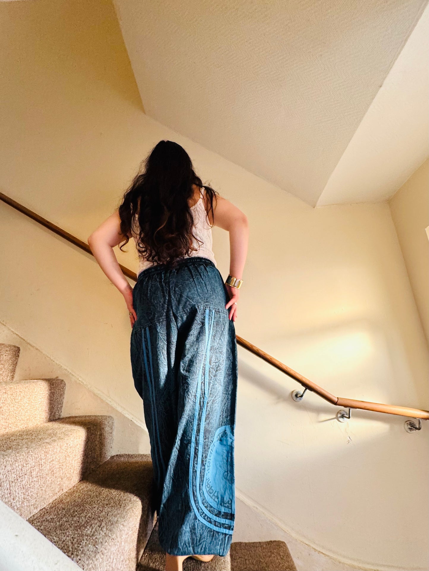 🌈 “Flowy, comfy & full of boho charm 🌿 Perfect for yoga, travel, or chill days — made with love in Nepal 💫 #BohoHaremPants #EthicalFashion”