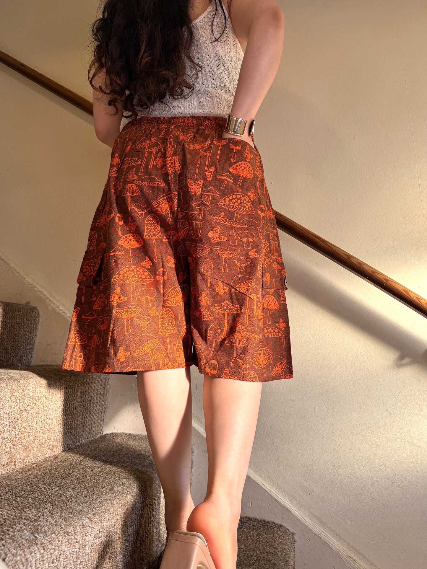 Handmade Cotton Mushroom Shorts πβ¨ β Unisex, Β£13.27