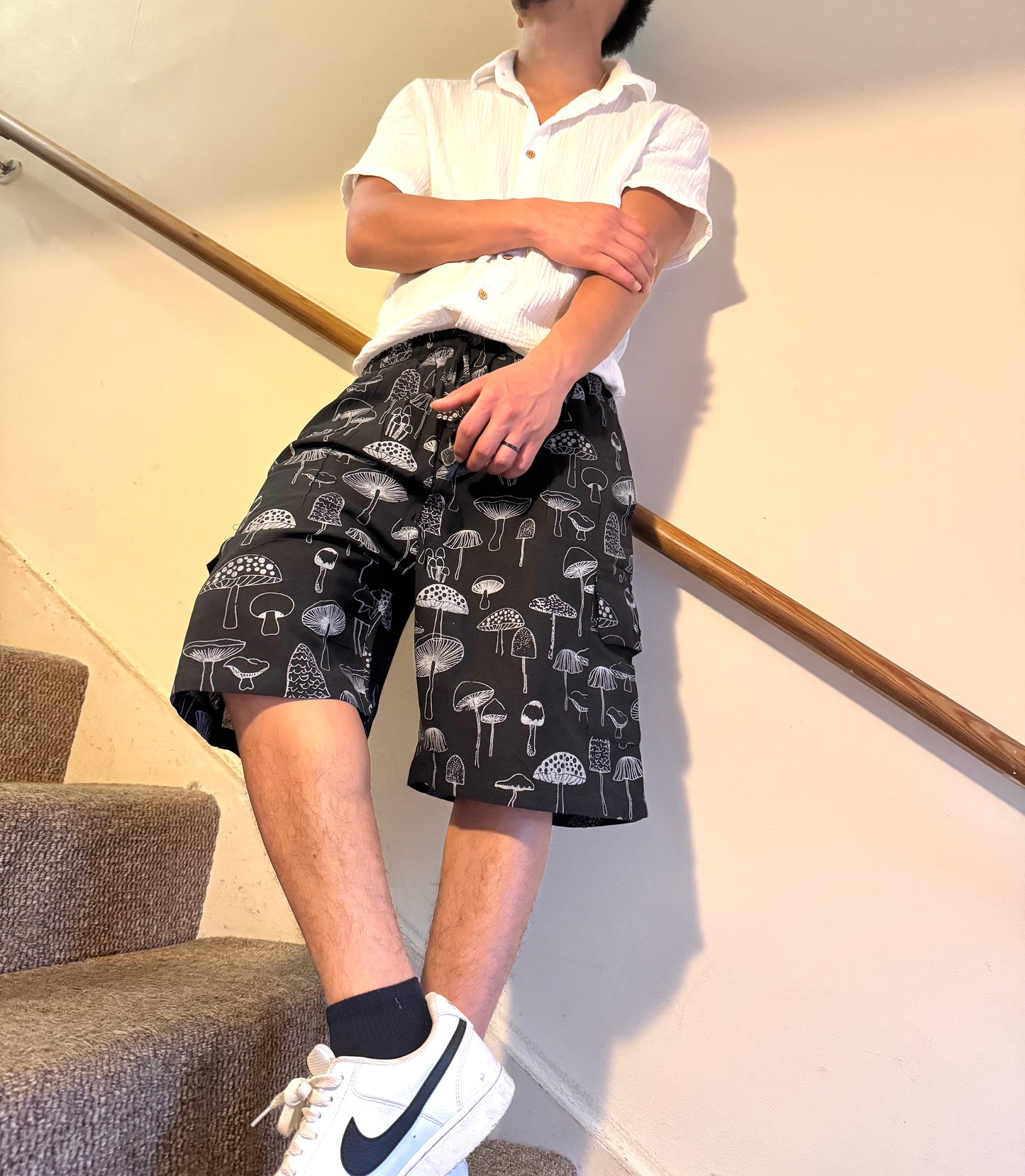 Handmade Cotton Mushroom Shorts πβ¨ β Unisex, Β£13.27