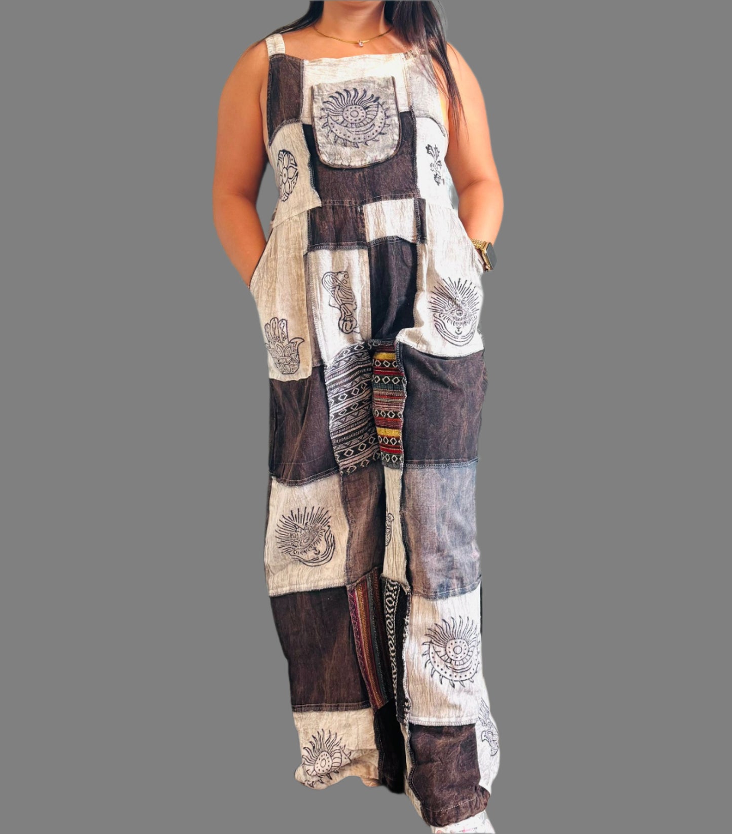 Multicolor Cotton Jumpsuit