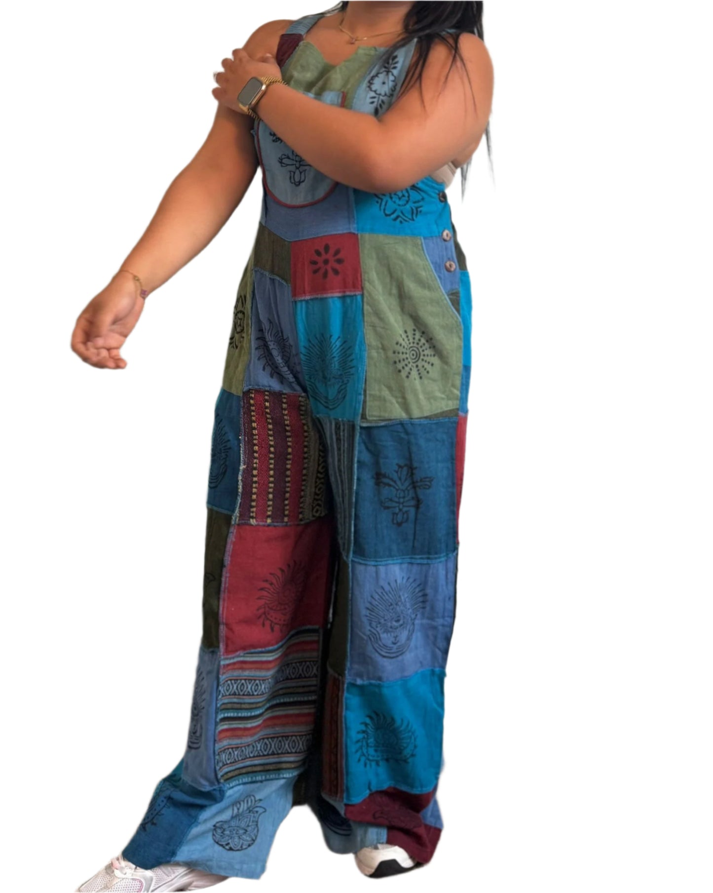 Multicolor Cotton Jumpsuit