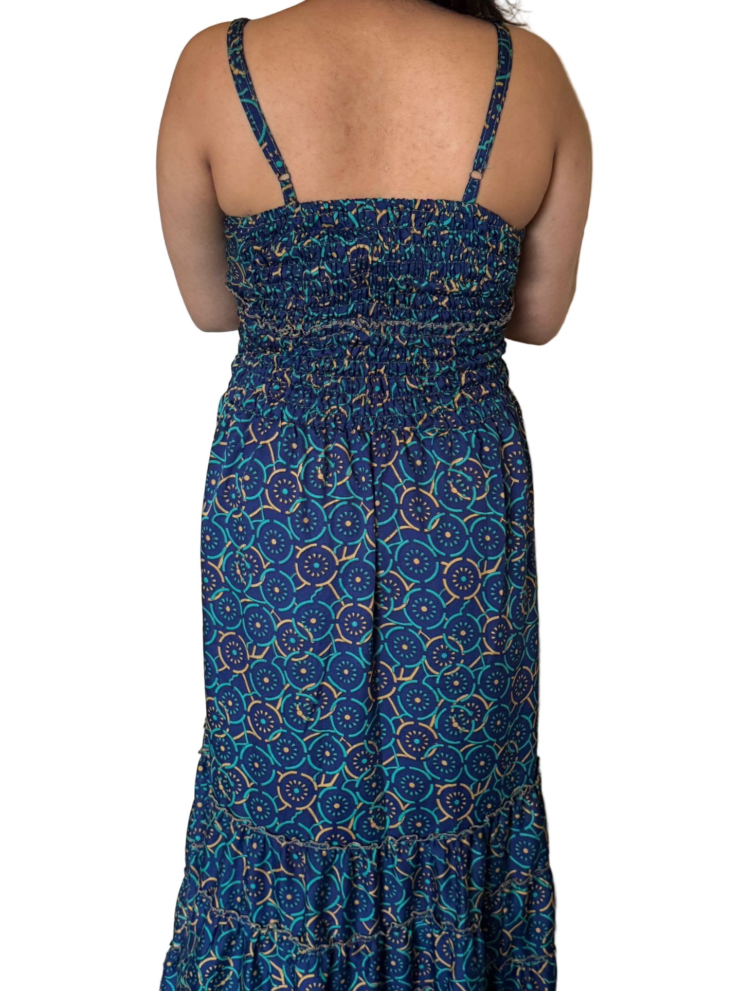 Boho Summer Outfits, Bohemian Recycled Silk Maxi Dress – Multicolor Ethnic Print, UK 8-20, Hippie Boho Dresses