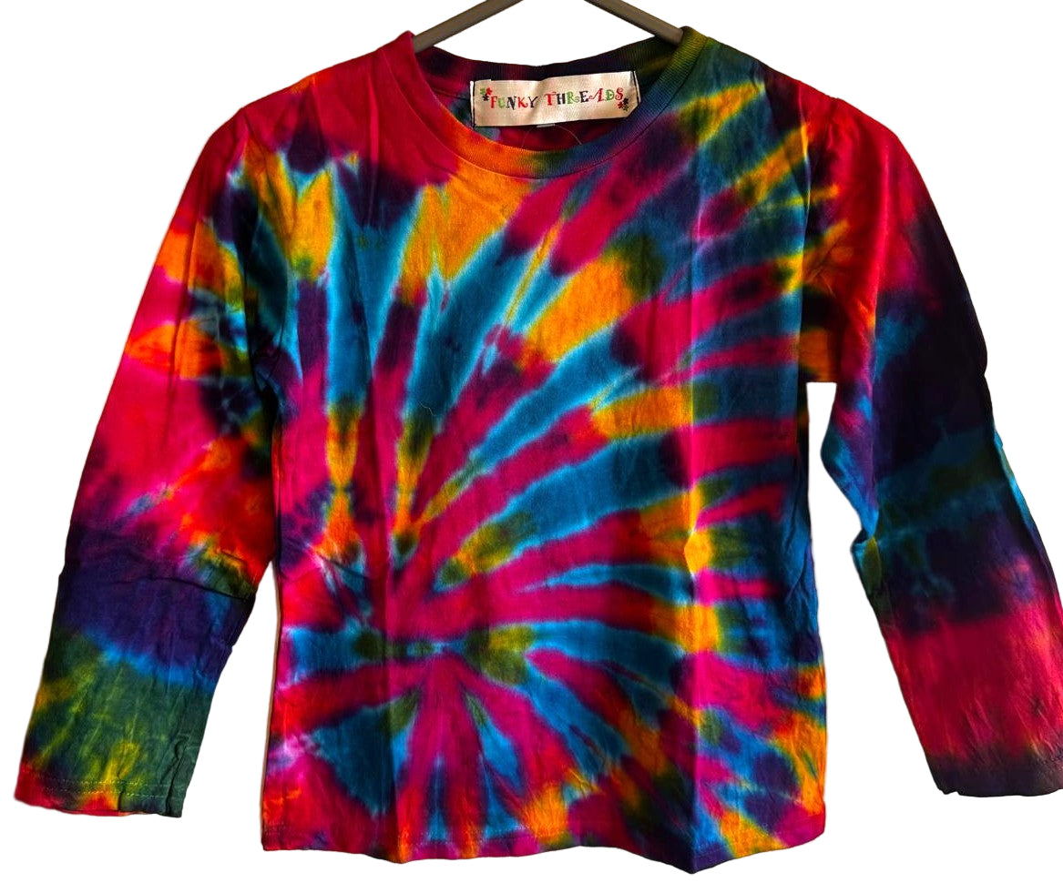 Kids’ Spiral Tie-Dye Long Sleeve Shirt
