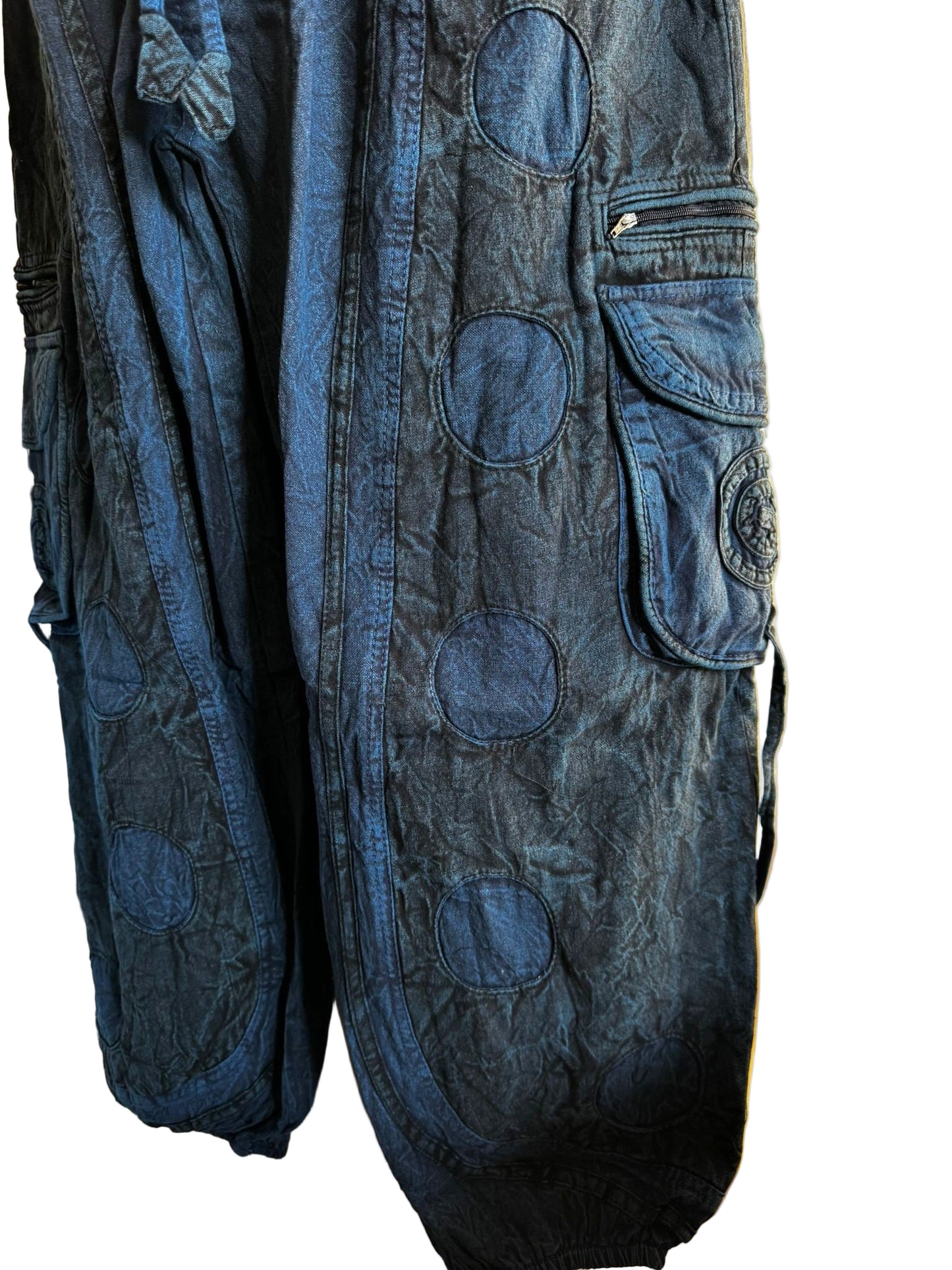 Bohemian Patchwork Cotton Pants – Red & Earth Tones