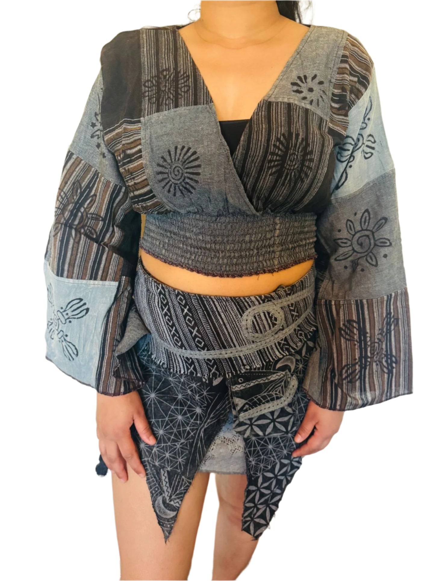 Handcrafted Patchwork Cotton Wrap Set