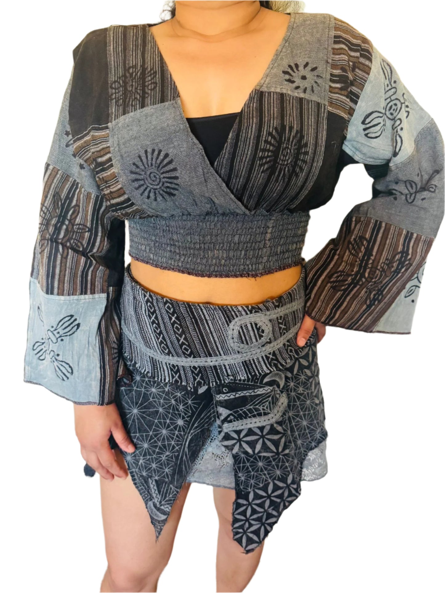 Handcrafted Patchwork Cotton Wrap Set