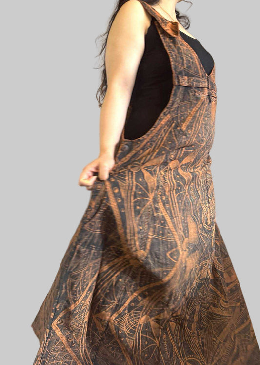 🌿 Boho Cotton Sleeveless Maxi Dress – Handmade in Nepal